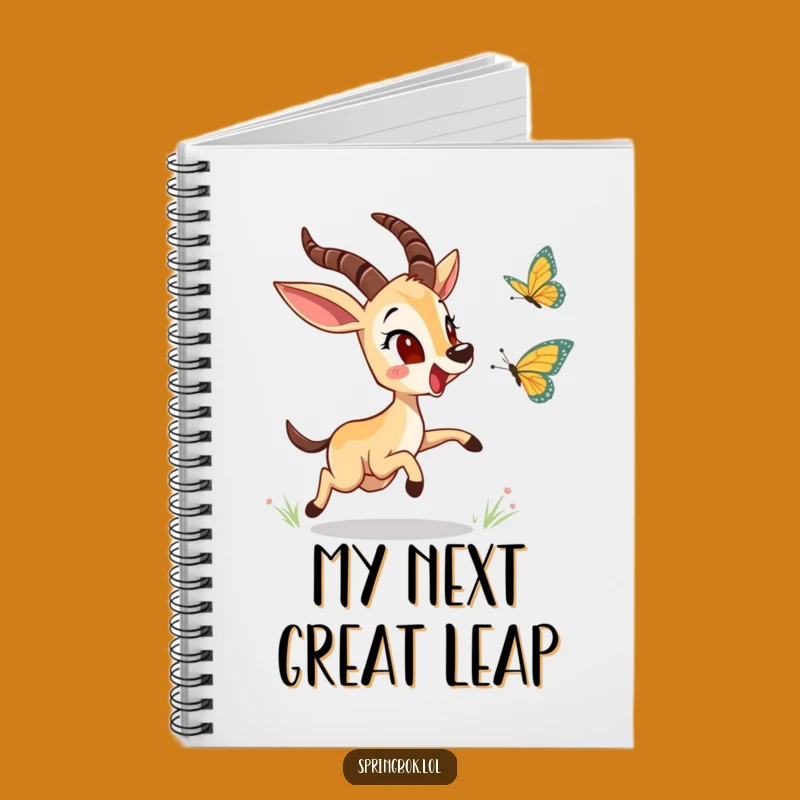 Funny Springbok Butterfly Chase Notebook: Jot Down Fun Ideas