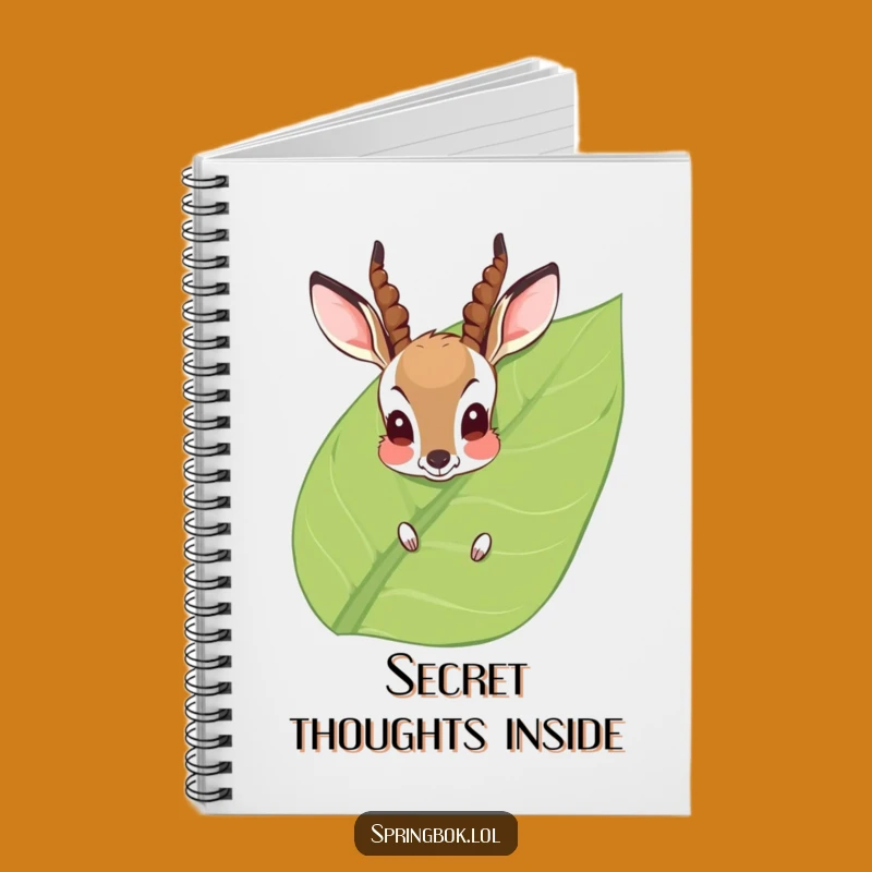 Funny Blushing Antelope Notebook: Cute Peek-a-Boo Wild Animal Journal, Perfect Funny Gift!