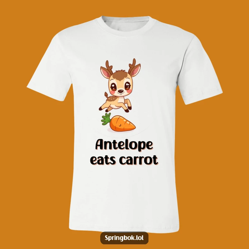 Funny Antelope & Carrot T-Shirt: Leap into Fun Tee Gift!