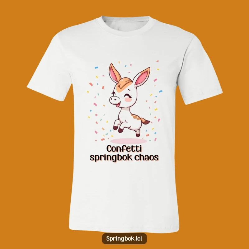 Funny Kawaii Springbok T-Shirt: Playful Trip Tee Gift!