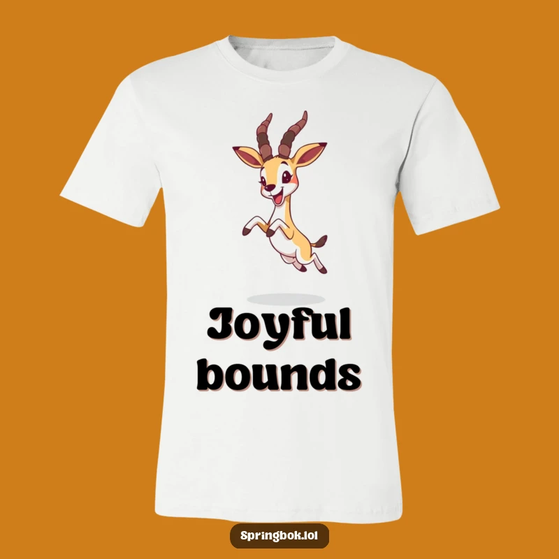 Funny Joyful Springbok T-Shirt - Whimsical Creature Tee