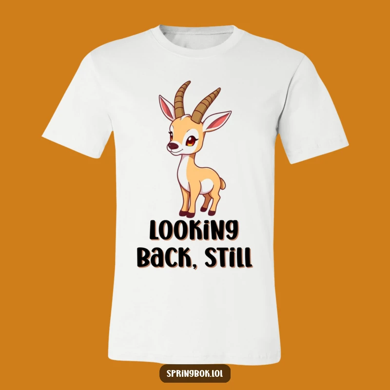 Funny Look-Back Springbok T-Shirt: Express Curiosity with Style