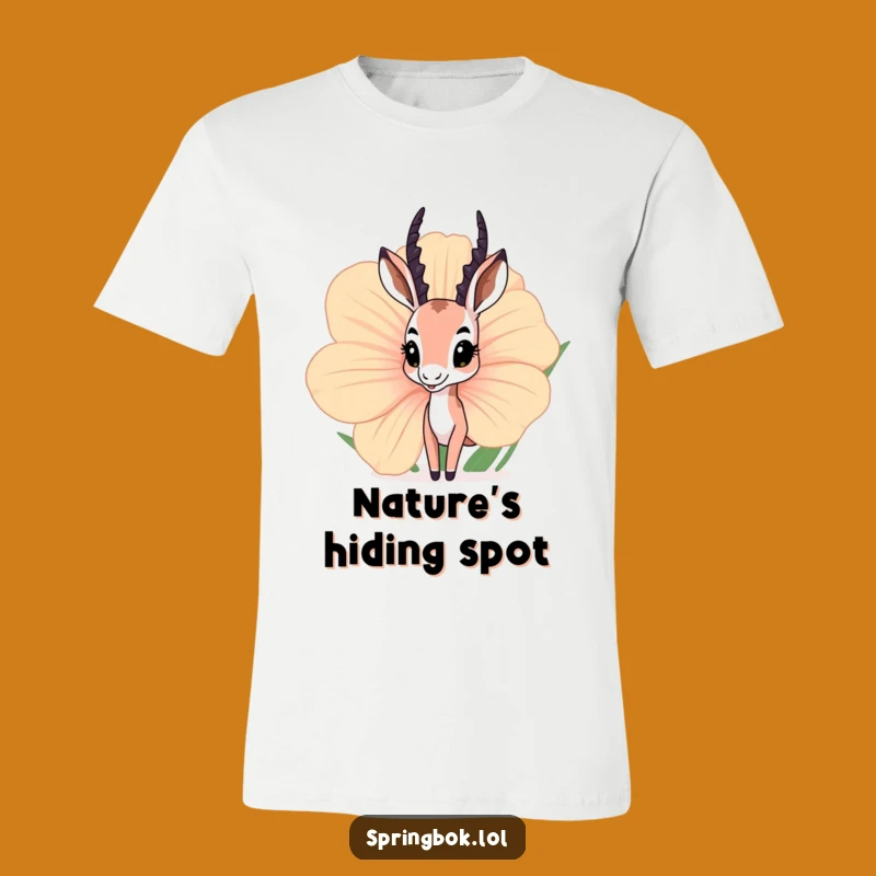 Funny Springbok Flower T-Shirt: Hilarious Tee for Curious Souls and Springbok Admirers