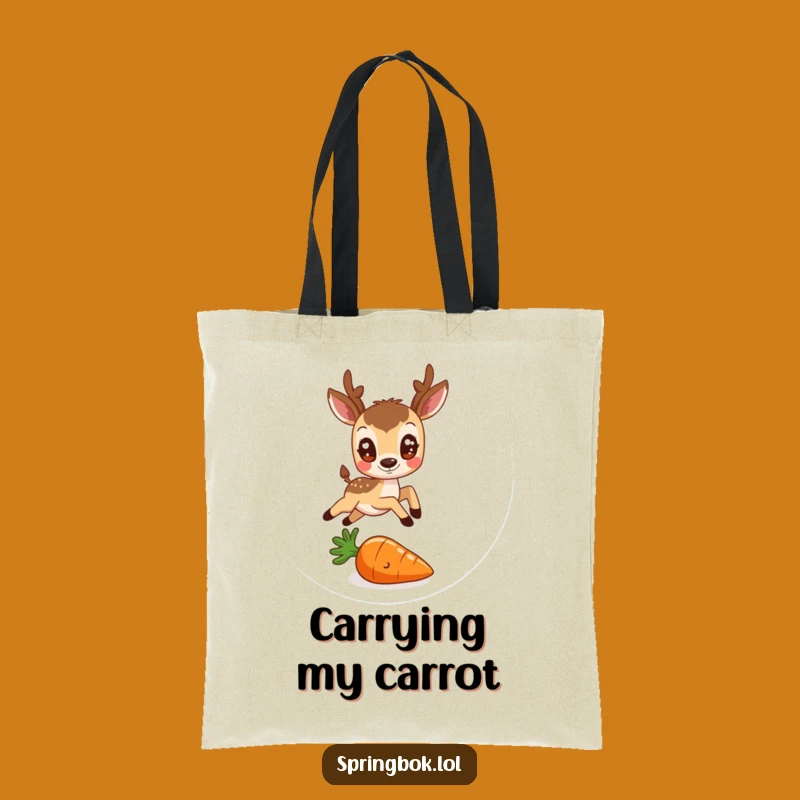 Funny Antelope & Carrot Tote Bag: Carry Your Smiles with This Gift!