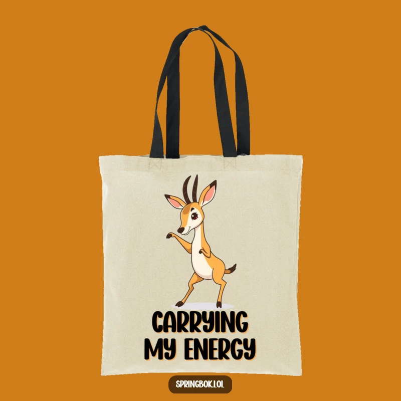 Funny Springbok Tote Bag: Carry Your Laughs with This Hilarious Animal Dancer Accessory