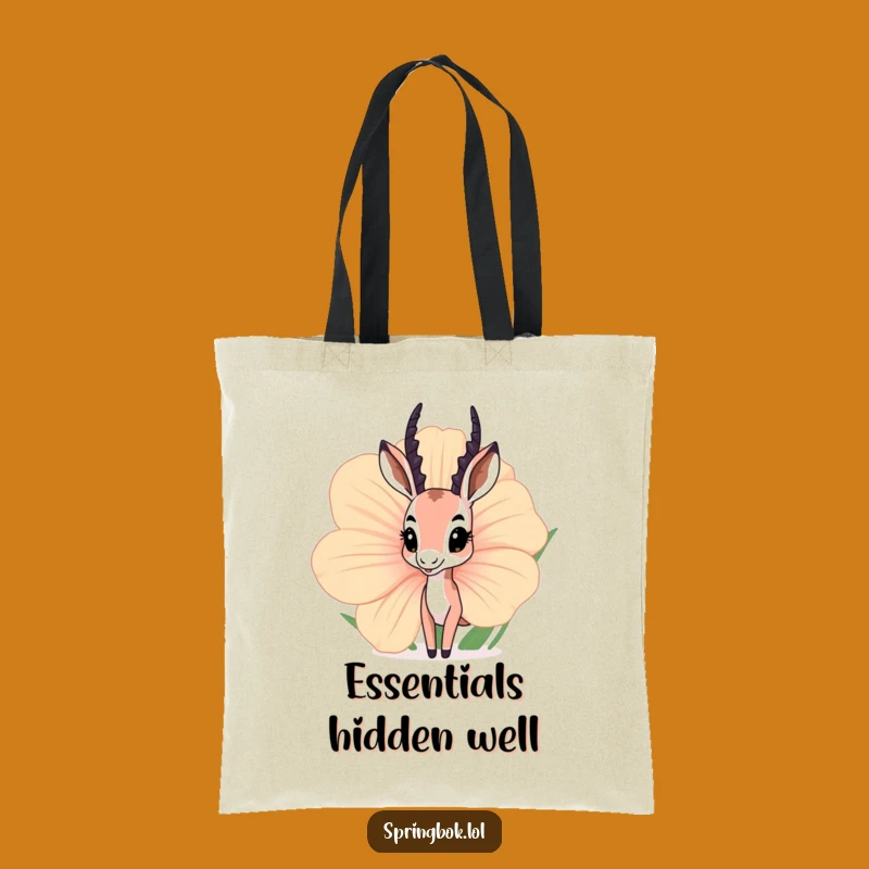 Funny Springbok Flower Tote Bag: Stylish and Hilarious Bag for Everyday Exploration