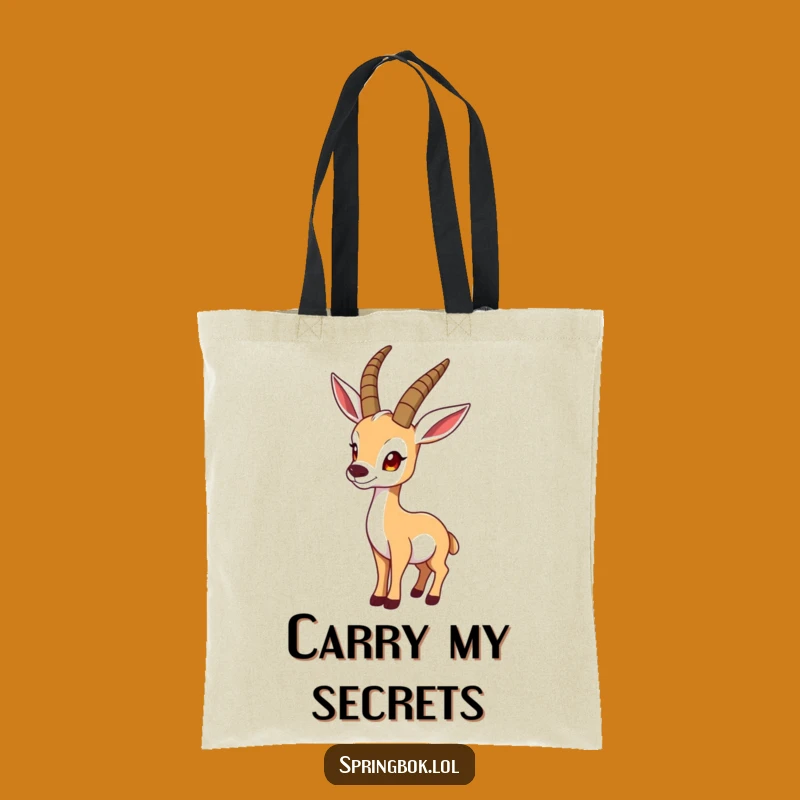 Funny Look-Back Springbok Tote Bag: Carry Your Curiosity