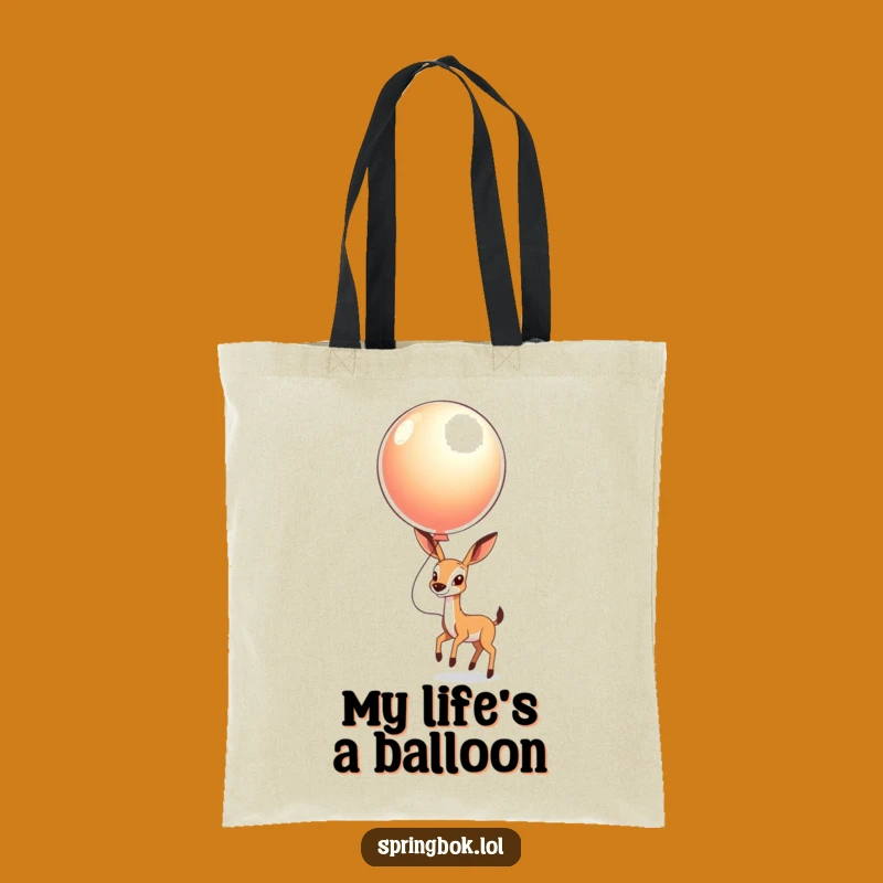 Funny Springbok Balloon Tote Bag: Carry Fun Wherever You Go
