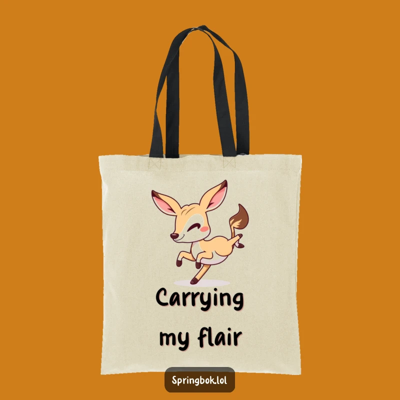 Funny Springbok Cartwheel Tote Bag: Carry Your Laughs in Style