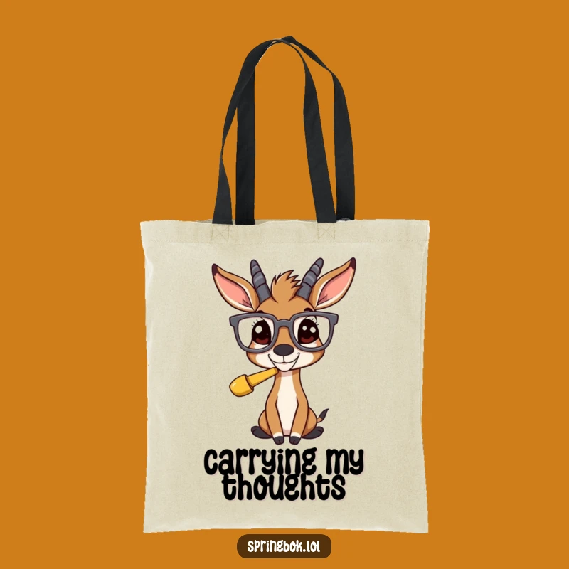 Funny Springbok Glasses Tote Bag: Carry Your Laughs in Style